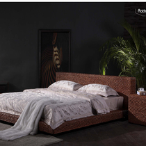 H801 rattan bed rattan bed rattan bed hotel rattan bed project Southeast Asia 1 8m double bed new