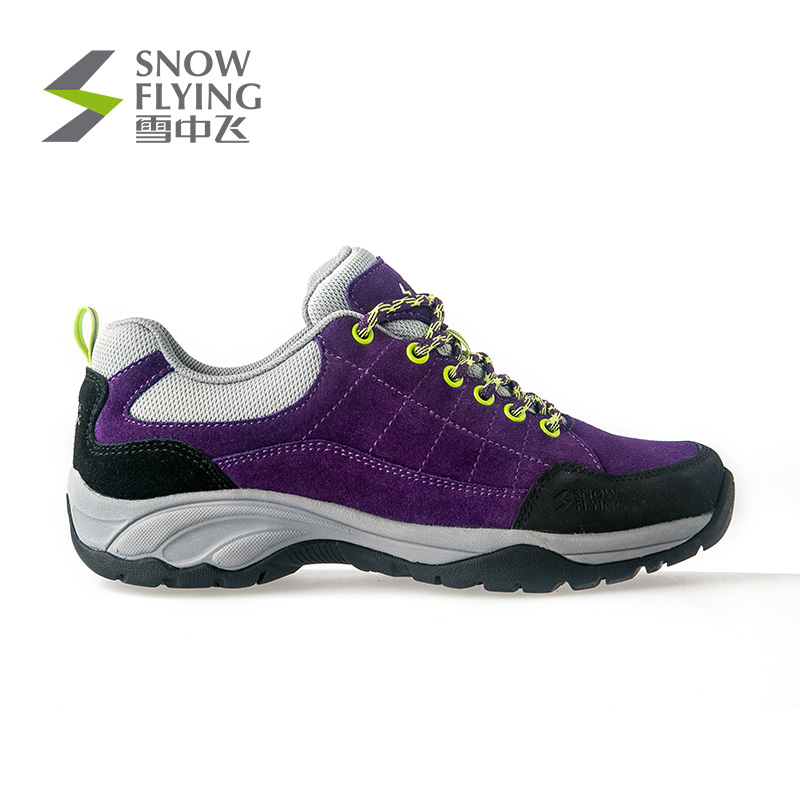 Snow Flying Outdoor 2019 New Women's Wear-Resistant Hiking Shoes, Leather Outdoor Shoes, Mountaineering Shoes