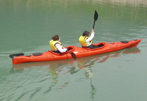 Export double ocean boat Plastic kayak Canoe Rotomolding hard boat rafting with pedal steering rudder kayak