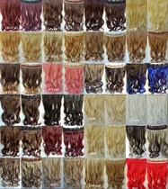 Europe and the United States hot selling one piece of curly hair high temperature silk clip hair clip hair clip 5 card clip hair clip 24 colors available