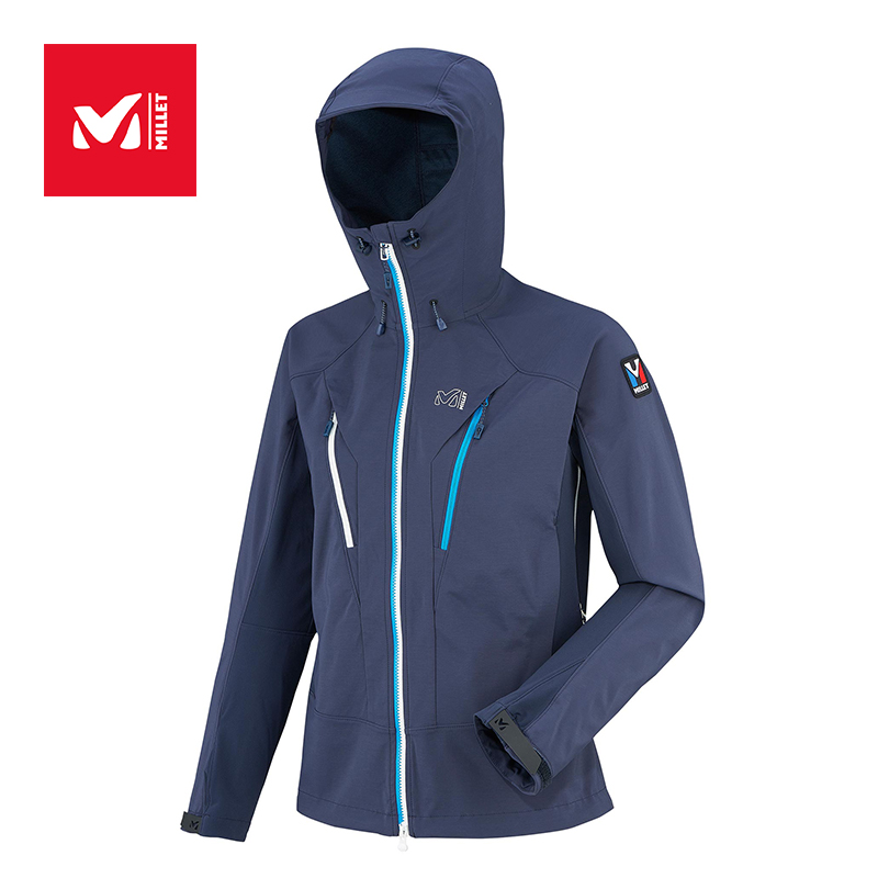MILLET Women's Outdoor Sports Warm and Light Mountaineering Windbreak Soft Shell Top MIV7121