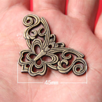 R238 Butterfly Corner Piece Furniture Hardware Applique Corner Antique Patches Classical Flat Bag Corner Wood Box Guard Corner