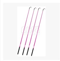Alyssa alisa rhythmic gymnastics color ribbon stick (phosphor-black) with stick 60cm (phosphor-White)
