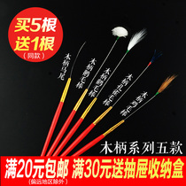 Buy 5 get 1 free Ear picking tool Wooden handle chicken feather stick Ear digging spoon Ear digging crane hair cleaning ear canal hair stick sound needle single