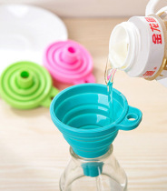 Silicone folding funnel food grade silicone folding telescopic long neck funnel liquid split funnel 2J1537