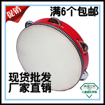 Orff musical instrument Sheepskin tambourine Hand beat drum Kindergarten tambourine Childrens dance tambourine Musical instrument