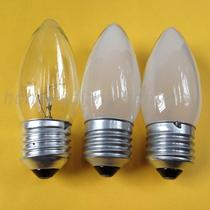 Candle pointed bubble 220V transparent matte E27 screw tungsten lamp warm yellow light