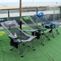 Ai travel folding chair fishing lounge portable beach lunch bed outdoor leisure fishing fish beach lying chair