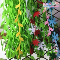 Kindergarten hanging corridor classroom Spring decoration Hanging mall shop Air hanging leaves swallow wicker