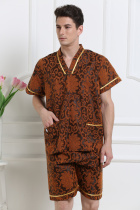 Khan steam clothes womens cotton couples set mens sauna clothes large size bath clothes massage pedicure guests Han steamed clothes