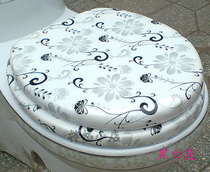 PVC soft toilet lid Wooden thick sponge U-shaped O-shaped toilet cover old-fashioned universal toilet ring upgraded version