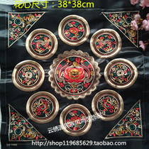 Eight dishes and one soup gold bowl machine embroidery accessories ethnic clothing bags various handmade DIY accessories A_53#