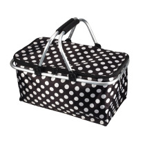 Yueyu Outdoor Picnic Basket Folding portable picnic insulation hand - hand - covered with cover