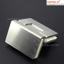 Kuailang 90 degree double-sided clip glass door clip 304 stainless steel wire drawing bathroom clip shower room glass hinge hinge