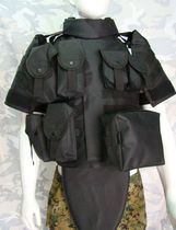Outdoor vest OTV blocker vest field vest with shoulder pads crotch black