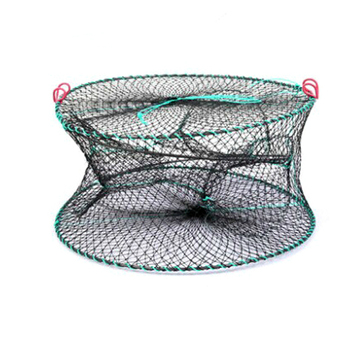 三洞三层螃蟹笼捉蟹笼虾笼渔网捕蟹笼鱼笼折叠圆形笼渔笼直径40cm