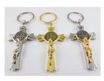  Boutique Foreign trade Boutique Zinc Alloy Catholic Christian holy relics Exorcism cross pendant keychain