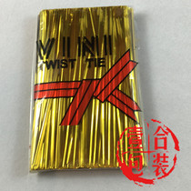 Wire tie tie for gift packaging 8CM 12cm gold gold thread 1 pack 750