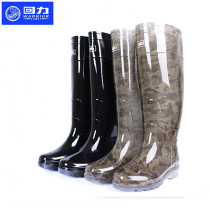 Huili rain shoes mens super high tube rain boots non-slip waterproof water shoes spring and autumn overshoes labor protection rubber shoes rubber boots