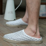 包头帆布半拖鞋男夏季潮男士网布鞋韩版透气懒人休闲鞋夏天男鞋子