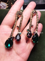 Big-name designer 24k gold-plated high-order crystal fireworks earrings