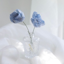 Quiet Blue Peony Bouquet blue flower home furnishings homestay decoration Cafe Photo artifact