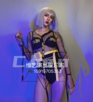 Weiyi custom bar gogo costume female dj nightclub commercial performance sexy patrol set can be printed logo