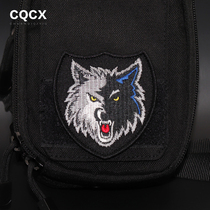 Wolf head embroidered badge military fan armband morale backpack Velcro badge tactical badge assault armband