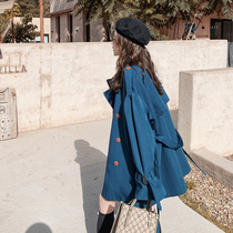 This years popular windbreaker womens 2021 autumn new Korean loose little man waist thin temperament high-end jacket