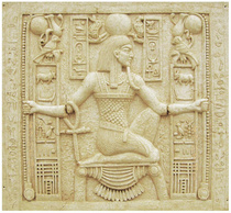 Villa relief sandstone background wall figure painting Egyptian King living room sofa background wall decoration mural cultural wall