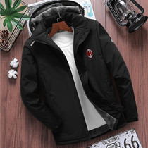 AC Milan team fan jacket thickened lint cotton coat winter clothing warm cold casual jacket outdoor cotton suit