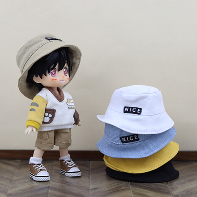 taobao agent OB11 Wubo 12 -point fisherman hat Molly doll clothes GSC 8 points bjd hat round is clay head