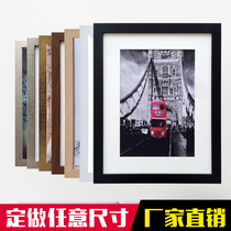 Photo frame customization of any size custom-made solid wood picture frame newspaper frame Chinese picture frame oil picture frame mounting Wall