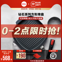 WOLL steak pot German fried steak special pot steak artifact striped non-stick frying pan steak frying pan
