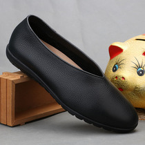 Broken size old Beijing round mouth leather shoes mens casual shoes old shoes leather summer breathable lazy father shoes kung fu shoes