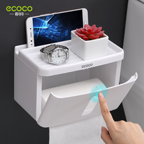 Toilet paper rack toilet toilet tissue box Non-punching creative drawing paper roll tube waterproof toilet paper box