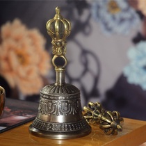 King Kong bell pestle Tibetan national musical instrument Nepal handmade pure copper nine-five-stock rattling method bell Touch bell drop magic bell
