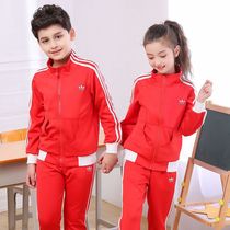 Kindergarten garden clothes spring and autumn clothes teachers middle school students childrens sports suits Red primary school uniforms class uniforms