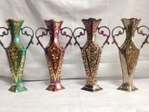Flat pot Pakistani bronze Copper pot Copper vase pattern random