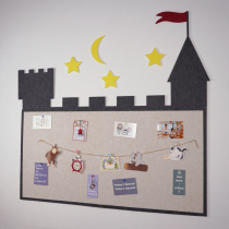 Photo wall-free ns wind room decoration photo hanging wall background board Net Red Castle felt wall sticker message board