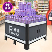Multifunctional new metal stalls folding mobile shelves solid wood promotional flowers Supermarket car sales car