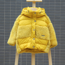 S series 150 winter clothing brand children's clothing discount children's medium thick goose down clothing long 1188 yellow