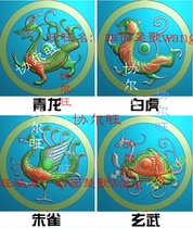  Four gods and beasts fine carving diagram jdp grayscale diagram bmp relief diagram Jade carving four gods and beasts 4 gods and beasts Antique Rui beast Pixiu