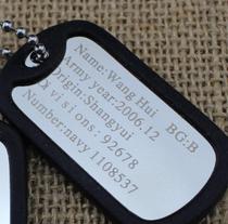  Special offer US army soldier brand titanium steel identity card Army dog card Soldier brand lettering pattern mens necklace