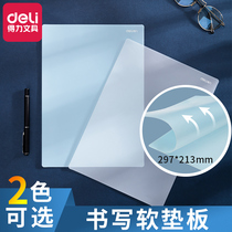 72655 Desktop liner plate student with A4 writing and writing homework A3 writing board soft silicone gel exam special practice character plate clip folder paper transparent hard pen calligraphy children plastic