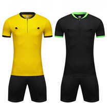 Football Match Referee Suits Suit Custom Referees Short Sleeve Jersey Professional Football Match Training Referee Equipment