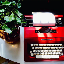 Retro old-fashioned mechanical keyboard English typewriter red collection gift imported niche literary feelings old antiques