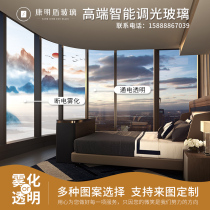 Intelligent privacy color change electronically controlled dimming atomized glass film energized transparent liquid crystal film holographic projection partition door