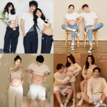 New pregnant women Photo Clothing Little Fresher Pregnancy Maternity Dress Photo Lovers Couple Duo Art Writing Real Movie Photography Clothes