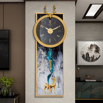 Modern light luxury wall clock Living room household fashion decorative painting clock Simple personality atmosphere restaurant Nordic quartz clock